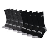 Puma Men's Crew Socks, 8 Pack in Charcoal