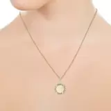 Australian Opal and Diamond Pendant, 14ct Yellow Gold