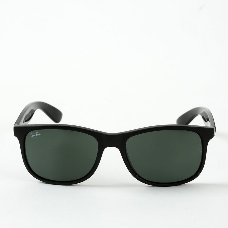 RayBan Andy Matte Black Sunglasses with Green Lenses, RB4202 6069/71