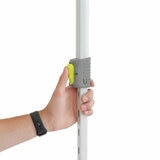 Studio image showing the pinch-free lock release buttons Studio image showing the pinch-free lock release buttons