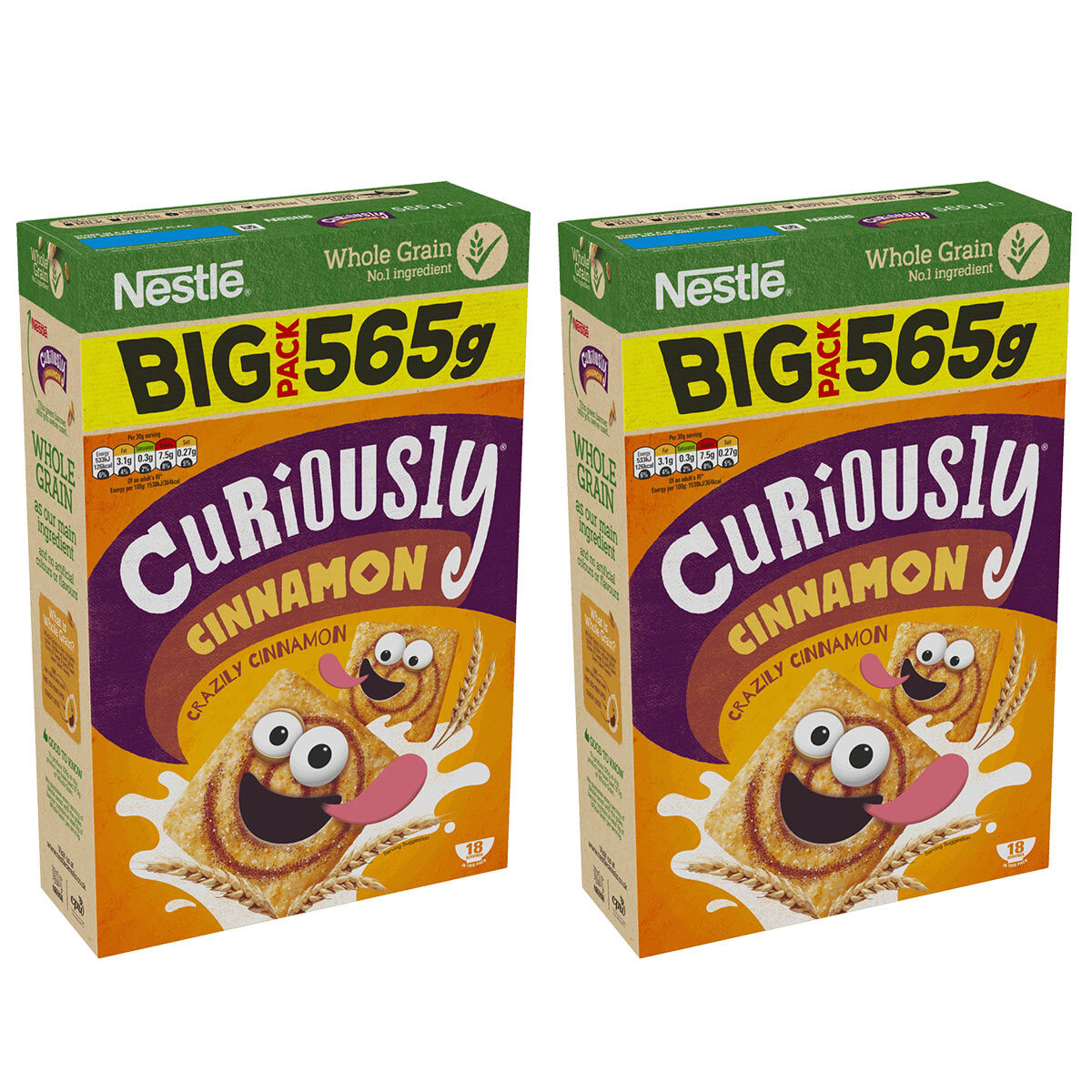 Nestle Curiously Cinnamon Cereal, 2 x 565g Costco UK