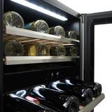 Danby DWC114KD1BSS, 38 Bottle Freestanding, Dual Zone Wine Cooler in Stainless Steel