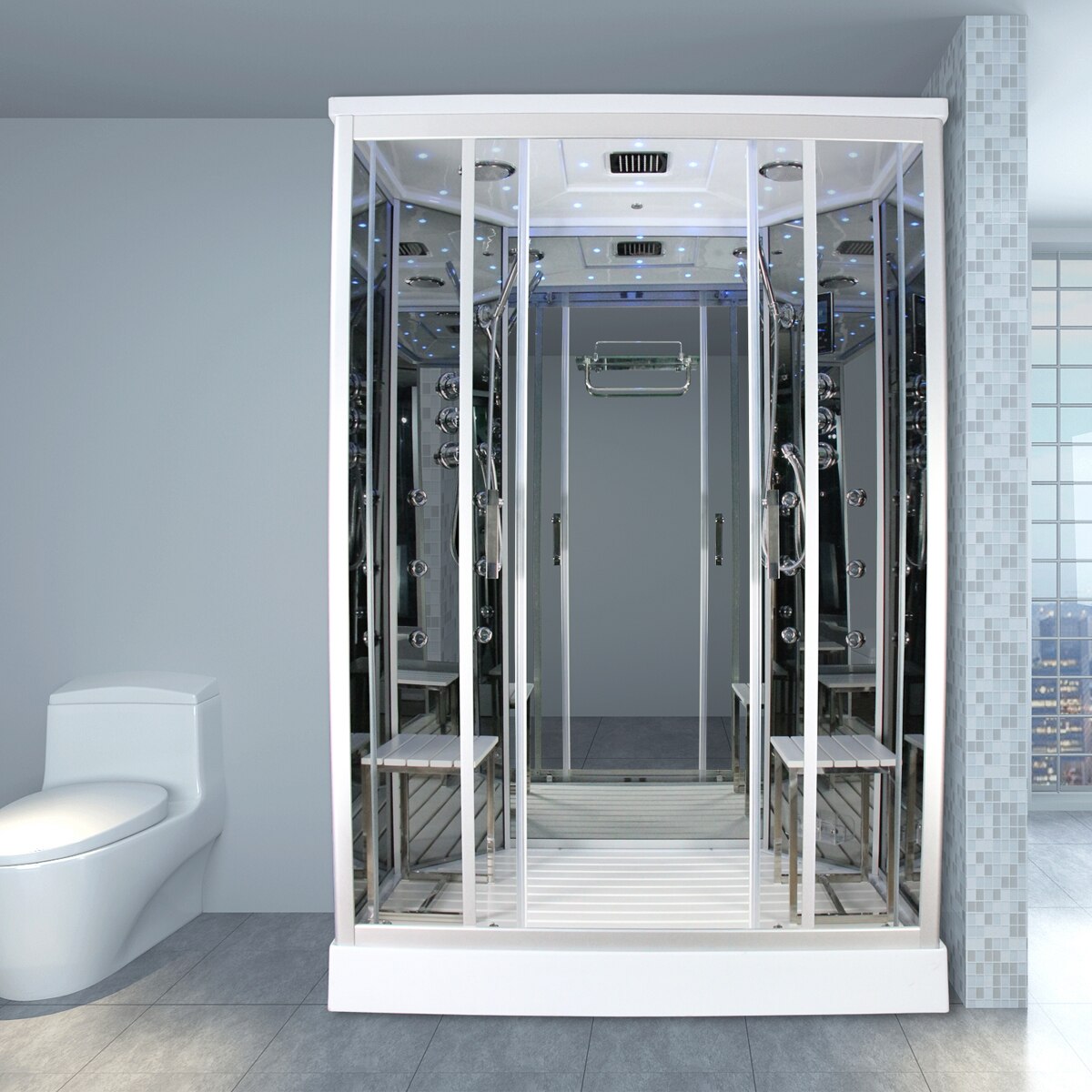 Insignia 2 Person Twin Valve Steam Shower Model INS9005 Costco UK