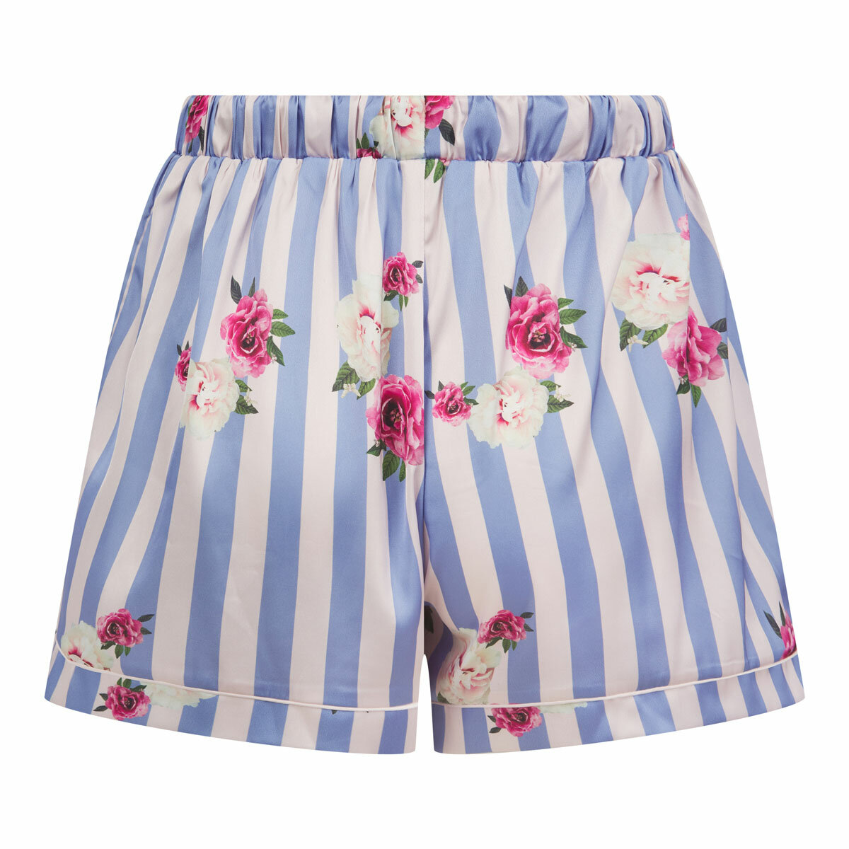 Ted Baker Ladies Satin 2 Piece PJ Set in Light Blue & White