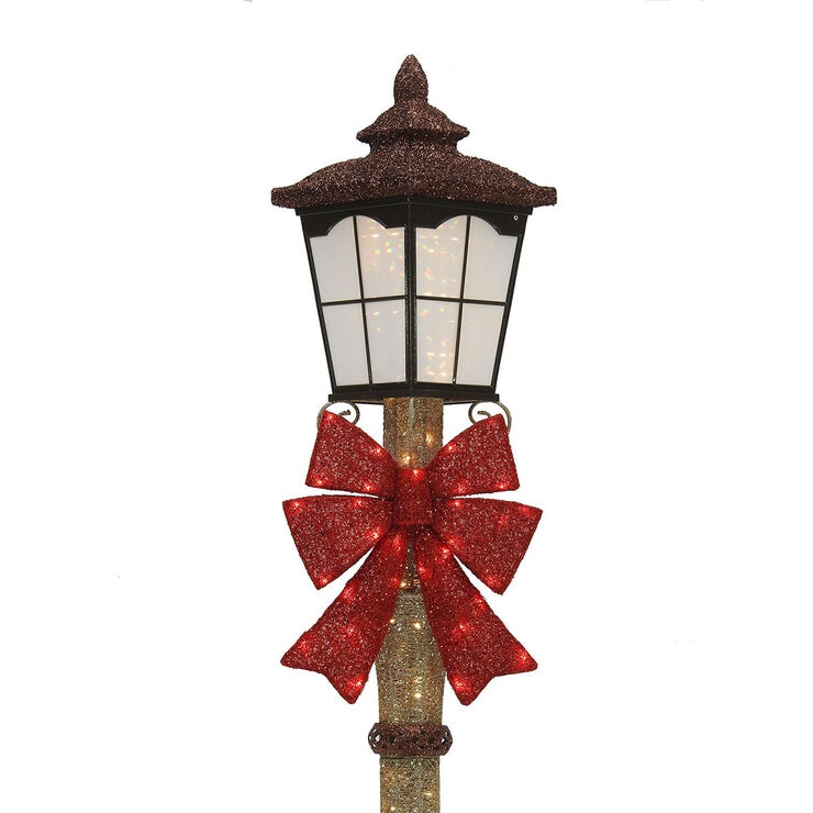 7ft (2.1m) Single Lantern Head Lamp post with 150 LED Lights
