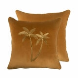 Malini Palms Embellished Velvet Cushion in 2 Colours, 45 x 45 cm