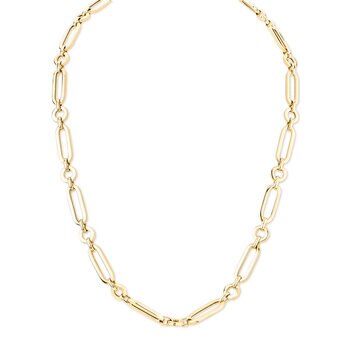 14ct Yellow Gold Paperclip Necklace