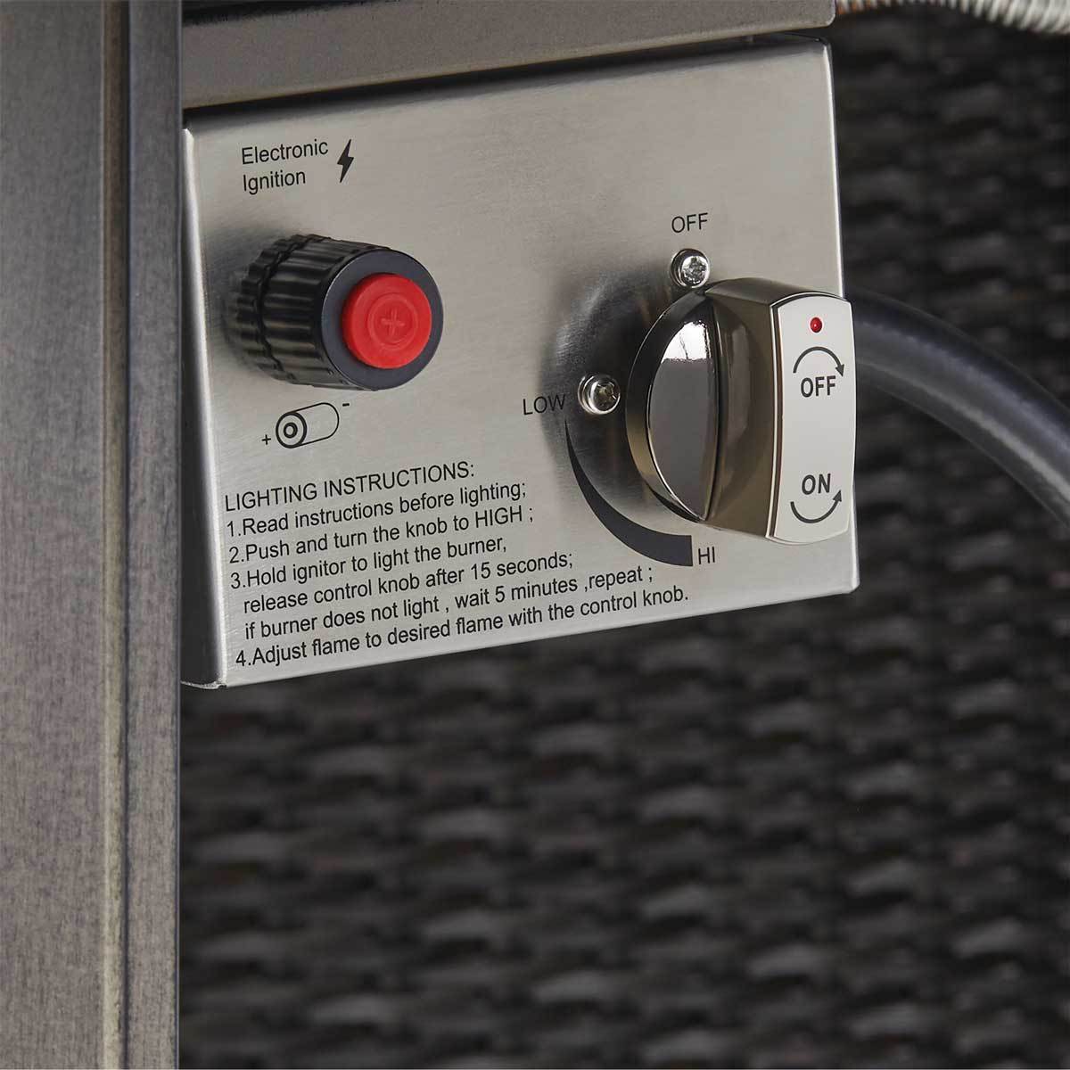 Agio Eldorado 5 Piece Woven Fire Chat Patio Set + Cover Costco UK