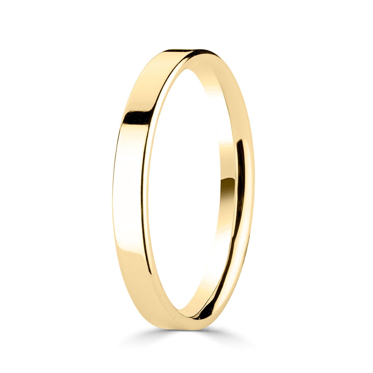 2.5mm Basic Light Court Wedding band. 18ct Yellow Gold