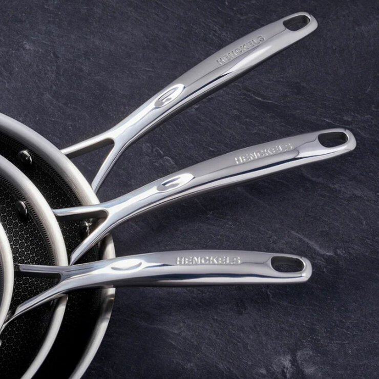 Henckels Paradigm Stainless Steel Ceramic Fry Pan Set, 3 Piece