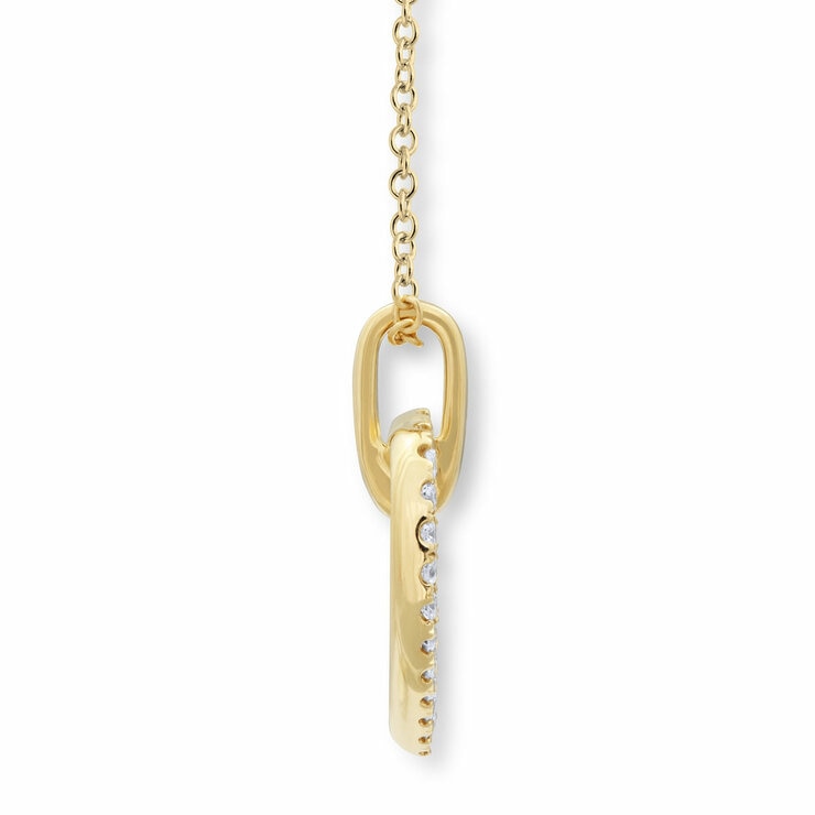 0.20ctw Brilliant Cut Diamond Heart Pendant, 18ct Yellow Gold