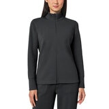 Mondetta Ladies Ribbed Zip Jacket in Black