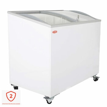 Contender FZI022 290L Commercial Ice Cream Freezer, F Rated in White