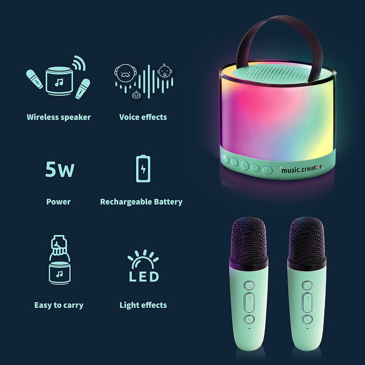 Music Creator Mini Karaoke Station & Disco Ball (14+ Years)