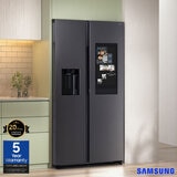 Samsung RS90F66BEFEU, Side by Side Fridge Freezer, E Rated in Black