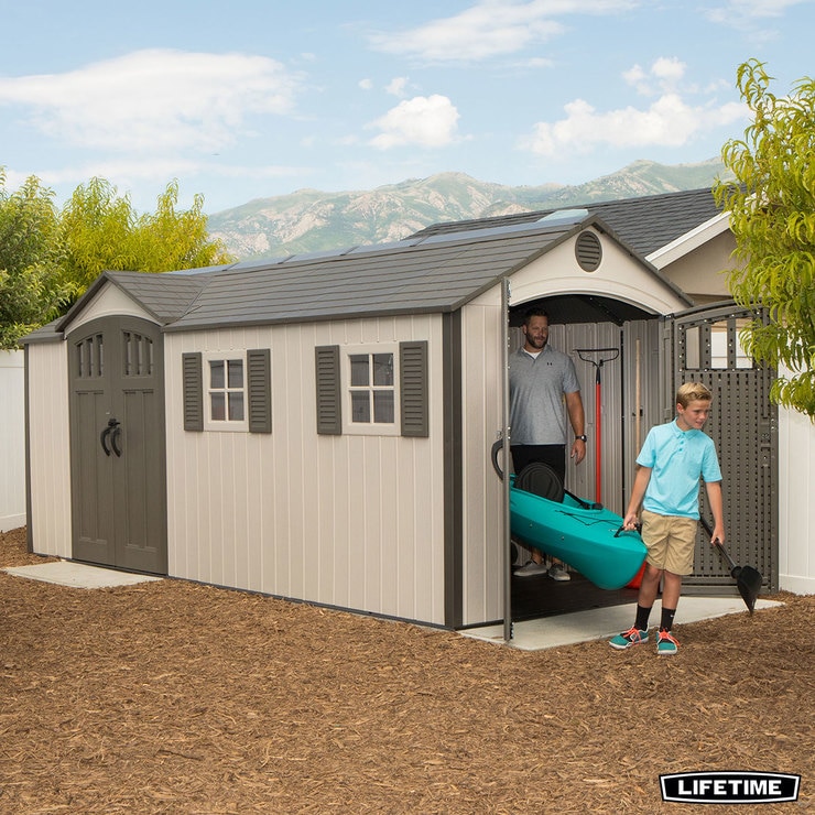 installed lifetime 17.5ft x 8ft 5.3 x 2.4m dual entry