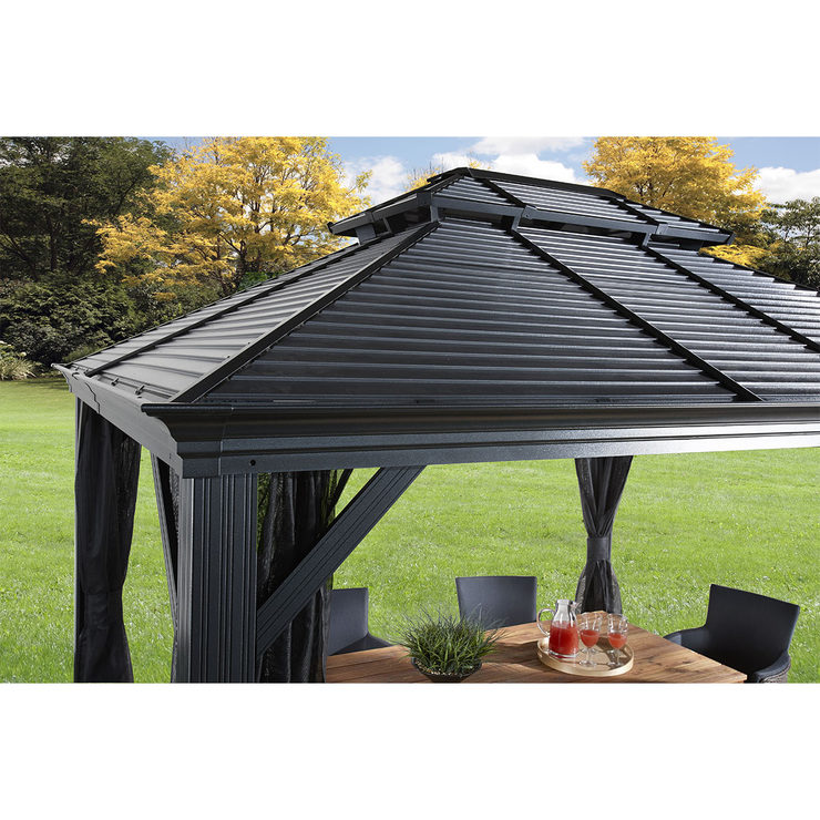 Sojag Mykonos 12ft x 16ft (3.65 x 4.87m) Sun Shelter with Galvanised