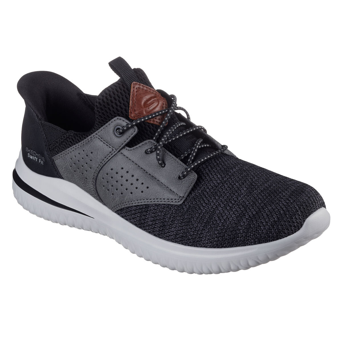 Skechers Men's Swift Fit Delson Trainer in Black