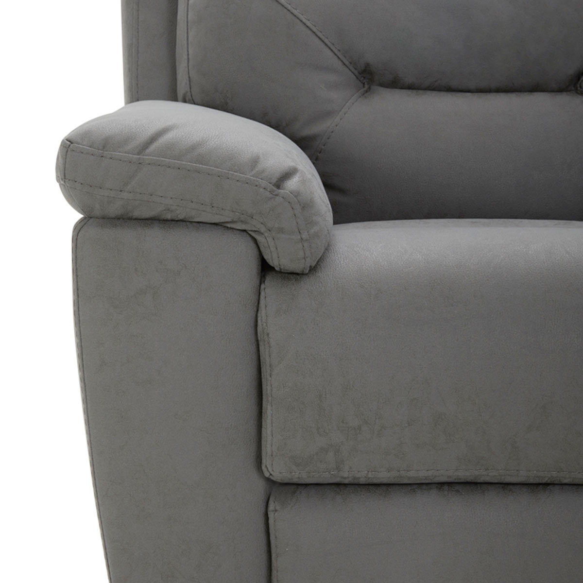 Close up detail image of Kuka Grey Fabric Reclining 3 Seater Sofa