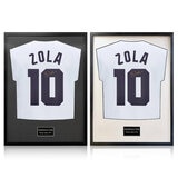 Gianfranco Zola Signed Framed Parma Calcio Football Shirt in 2 Options: White or Black Mount Gianfranco Zola Signed Framed Parma Calcio Football Shirt in 2 Options: White or Black Mount