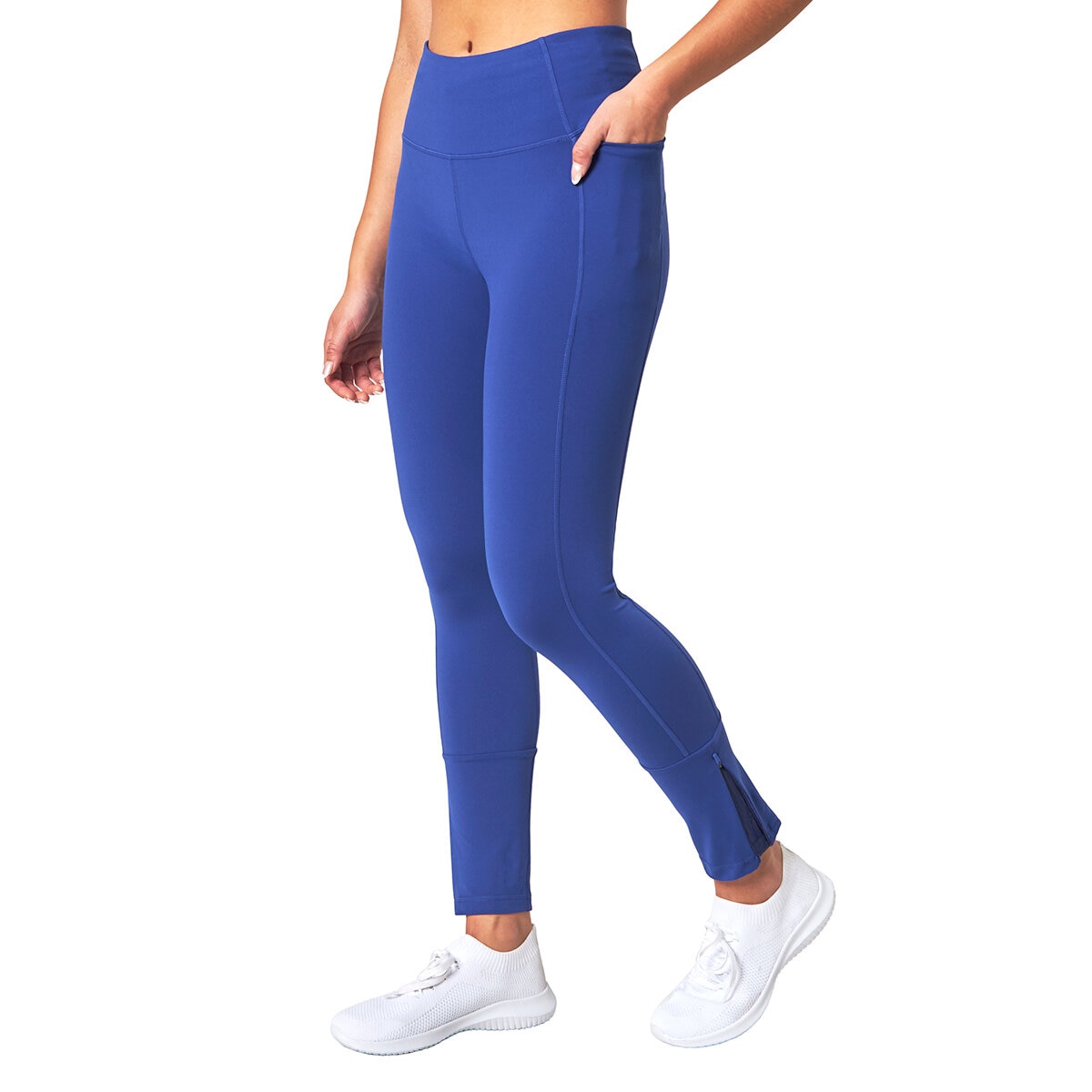 Mondetta Peached Interlock Leggings in Blue | Costco UK