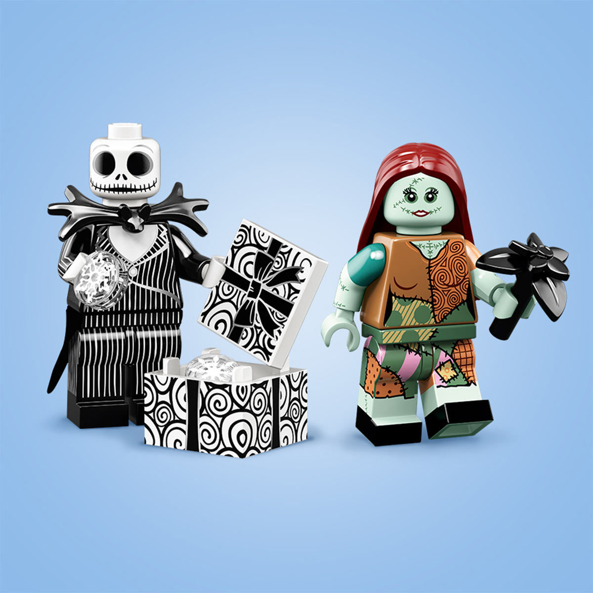 Jack and Sally lego Minifigures close up