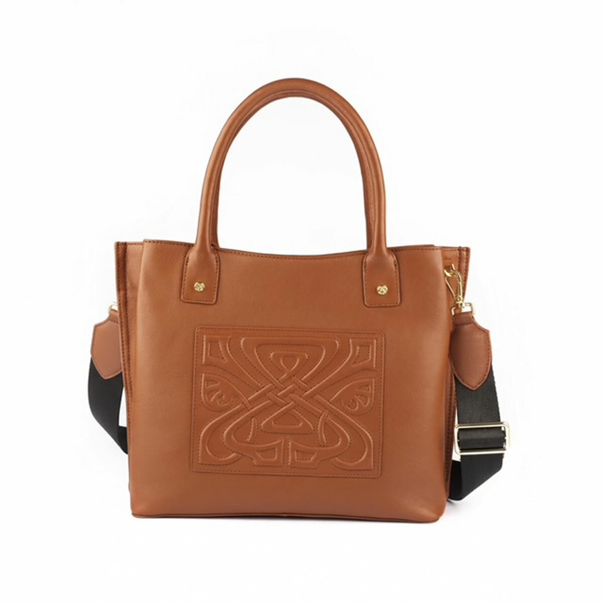 Biba Padded Leather Tote Bag in Brown