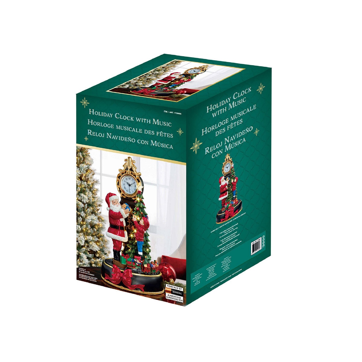 1.6ft 0.49m Winter Scene Clock with Music Costco UK