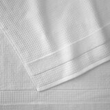 Welhome 100% Cotton Waffle Bath Towel, White