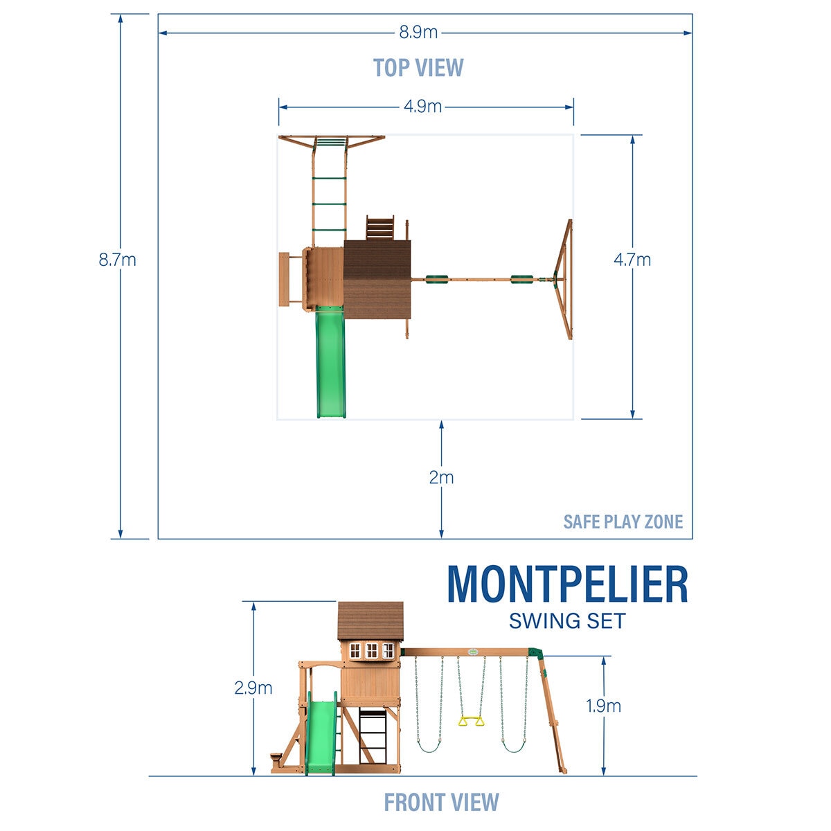 Backyard Discovery Montpellier Swing Set & Playcentre (3-10 Years)