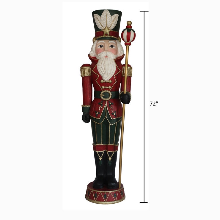 Buy 6ft Wood Carved Nutcracker Dimensions image at costco.co.uk