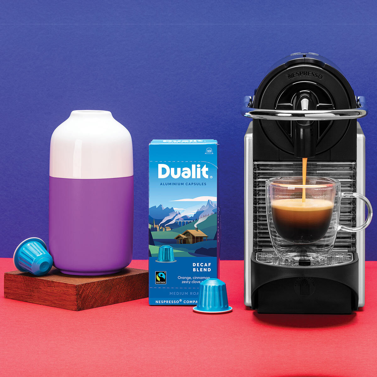 Dualit Decaf Aluminium Nespresso Compatible Coffee Pods, 100 Servings