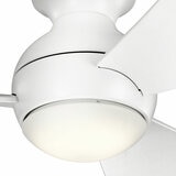 Kichler Sola 3 Blade (86cm) Indoor Ceiling Fan with AC Motor and Remote Control - White Kichler Sola 3 Blade (86cm) Indoor Ceiling Fan with AC Motor and Remote Control - White