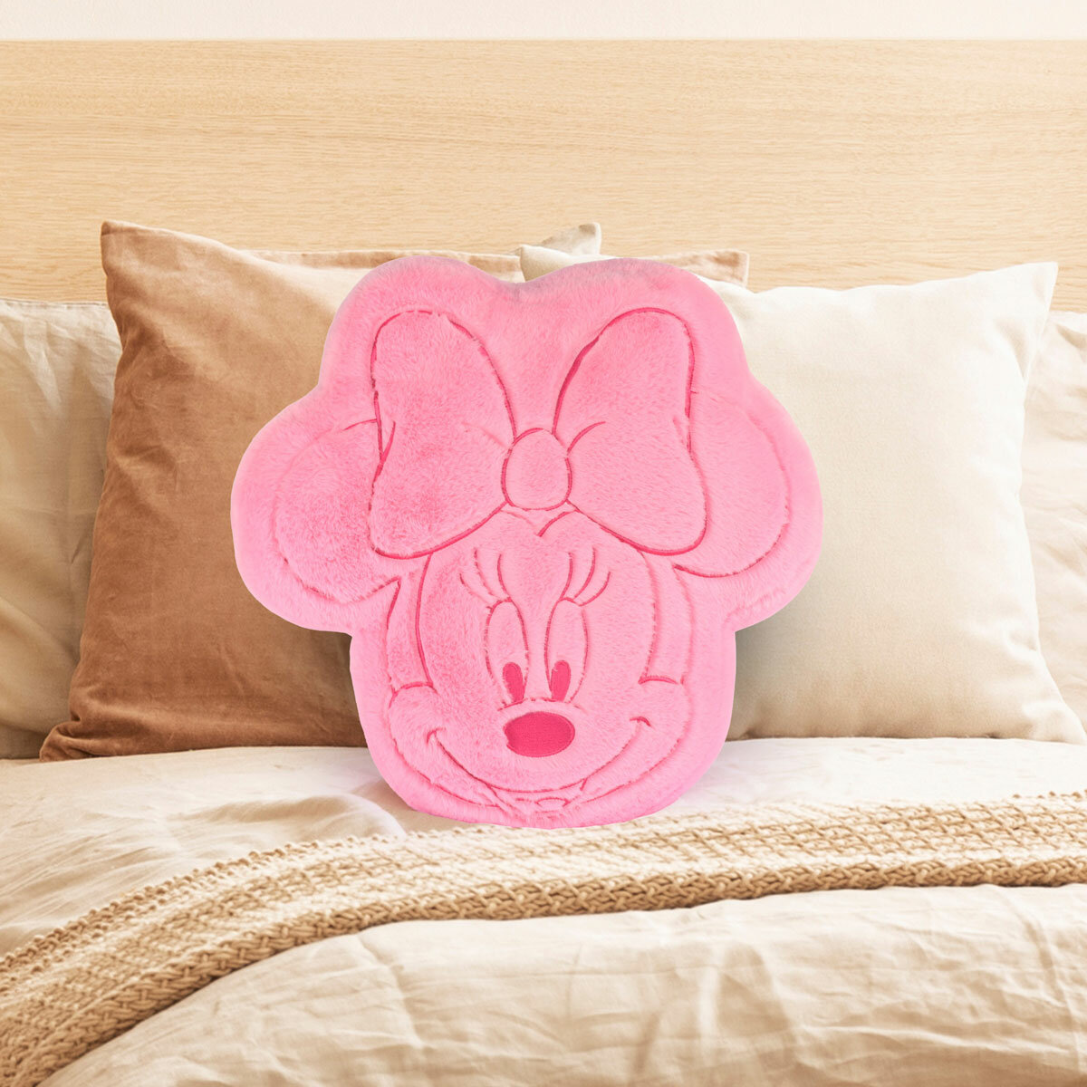 Disney Character Faux Rabbit Fur Oversized Cushion, in 4 Designs Disney Character Faux Rabbit Fur Oversized Cushion, in 4 Designs