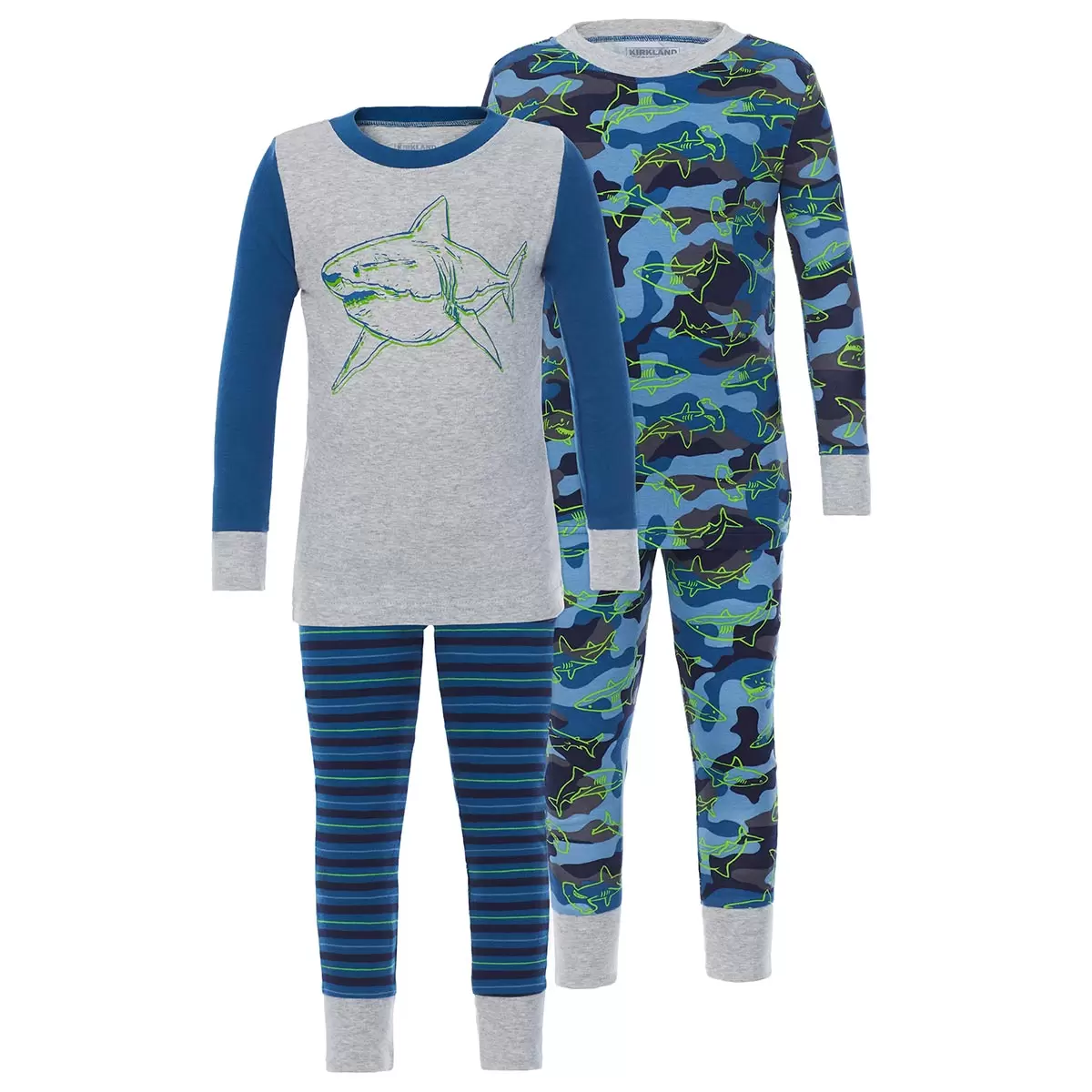 Kirkland Signature Children's Cotton 4 Piece Pyjama Set in Shark