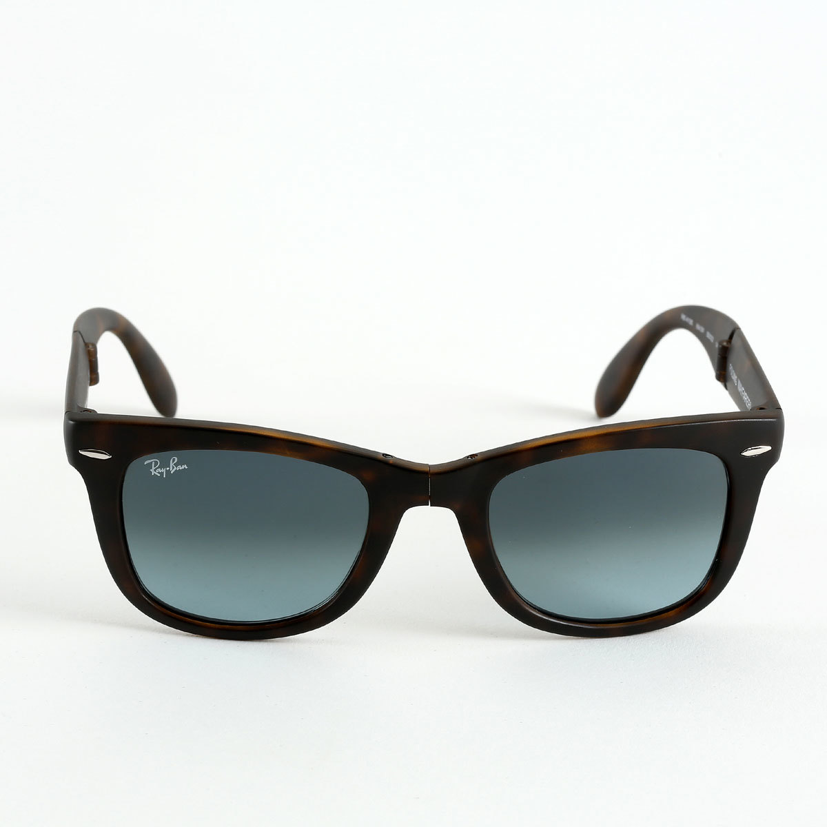 RayBan Tortoise Shell Folding Sunglasses with Dark Blue Lenses, RB4105