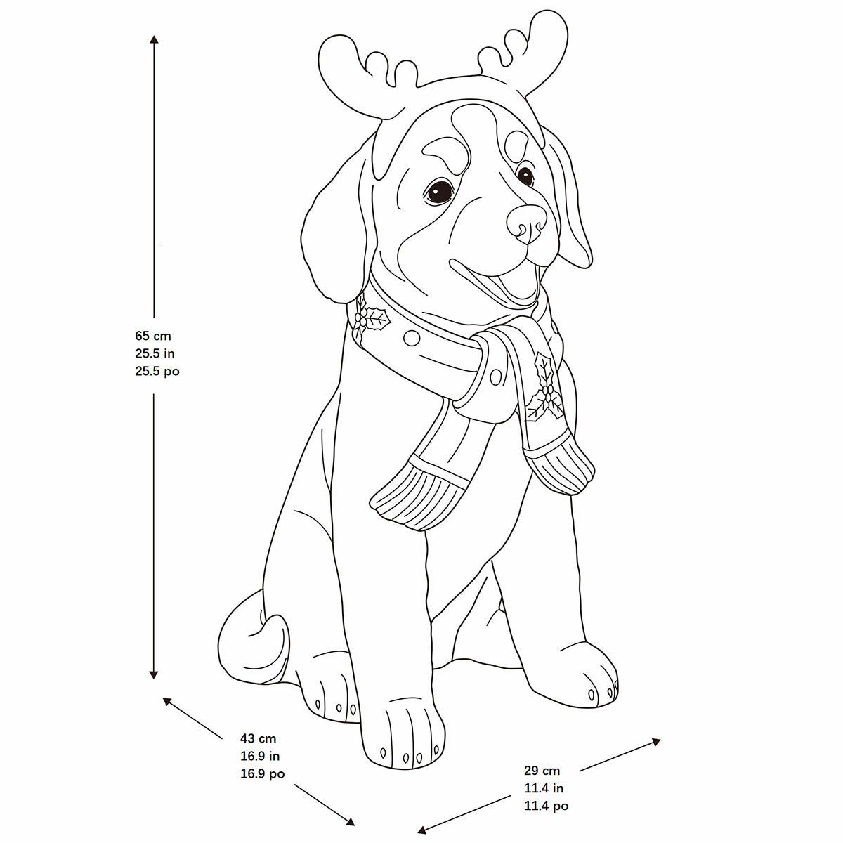 26 inch Christmas Dog Greeter 26 inch Christmas Dog Greeter