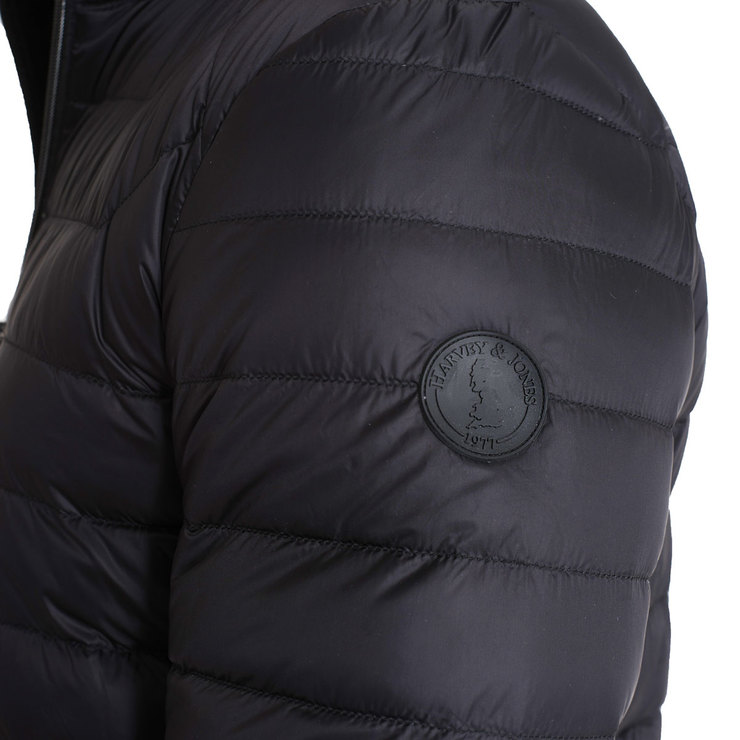 Harvey & Jones Jack Men's Ultra Lightweight Down Jacket in Black