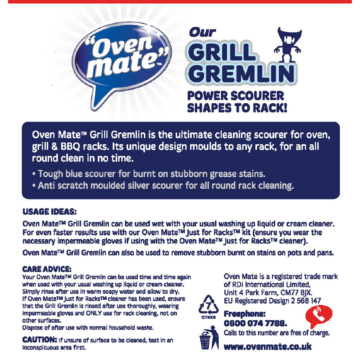 Oven Mate Grill Gremlin, 6 x 2 Pack
