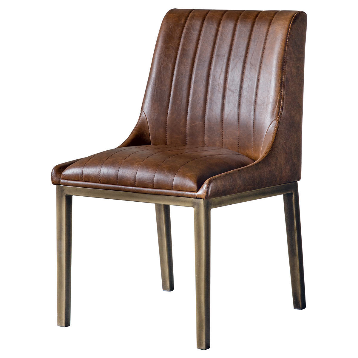 Neo Faux Leather Bronze Dining Chairs, 2 Pack Costco UK