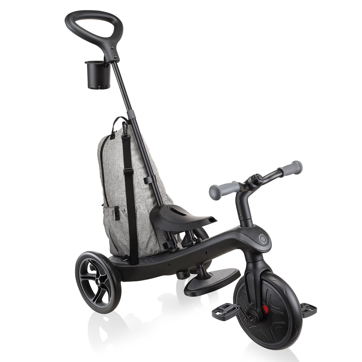 Globber Explorer Trike 4 in 1 Deluxe Play in Black Grey