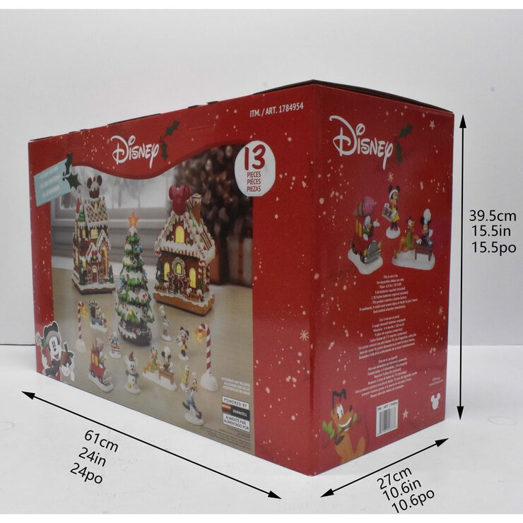 Disney Christmas Village with lights and music - 13 pcs Box