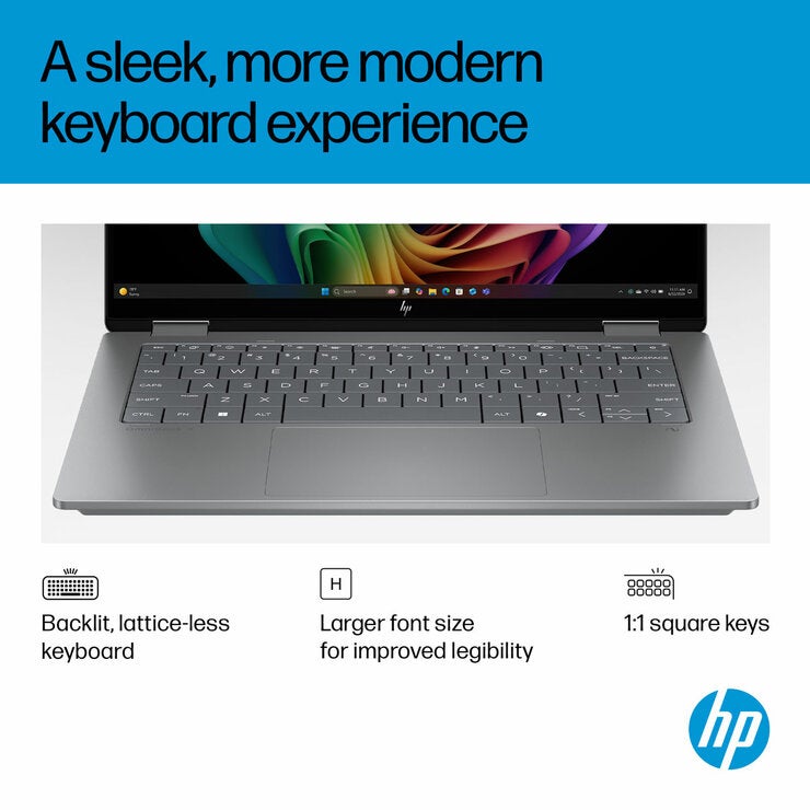 HP Omnibook X Flip, AMD Ryzen AI 7, 16GB RAM, 1TB SSD, 14 Inch Convertible 2 in 1 Laptop, 14-fk0009na