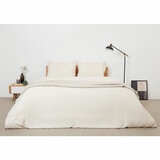 Panda Bamboo & French Linen Natural Duvet Cover Set in 3 Sizes Panda Bamboo & French Linen Natural Duvet Cover Set in 3 Sizes