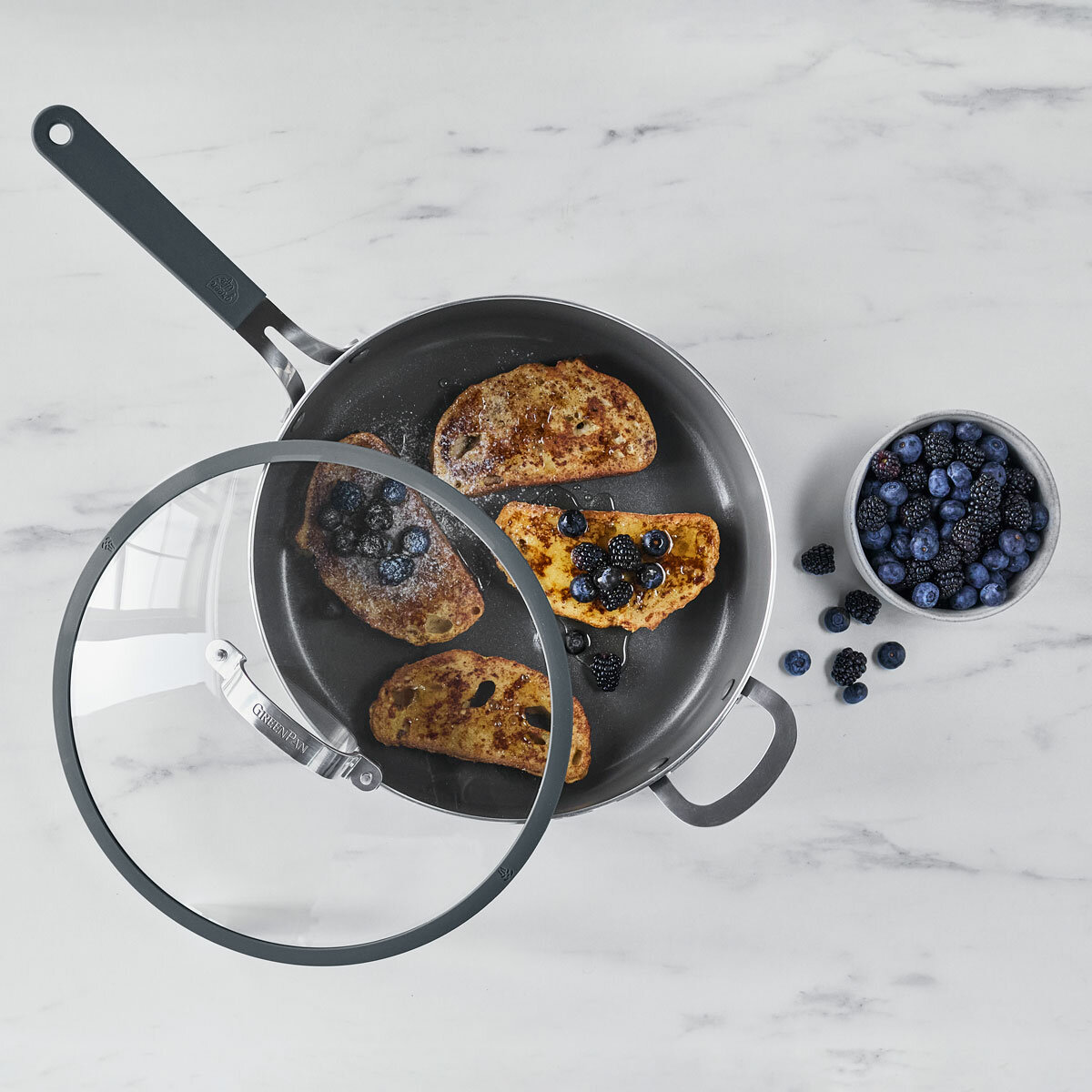 GreenPan Saute Pan with Lid , 30cm Available in 2 Colours GreenPan Saute Pan with Lid , 30cm Available in 2 Colours