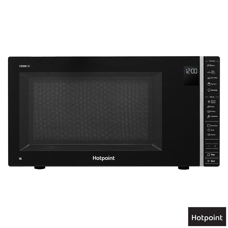 HOTPOINT MWH301B, 30L SOLO MICROWAVE IN BLACK Costco UK