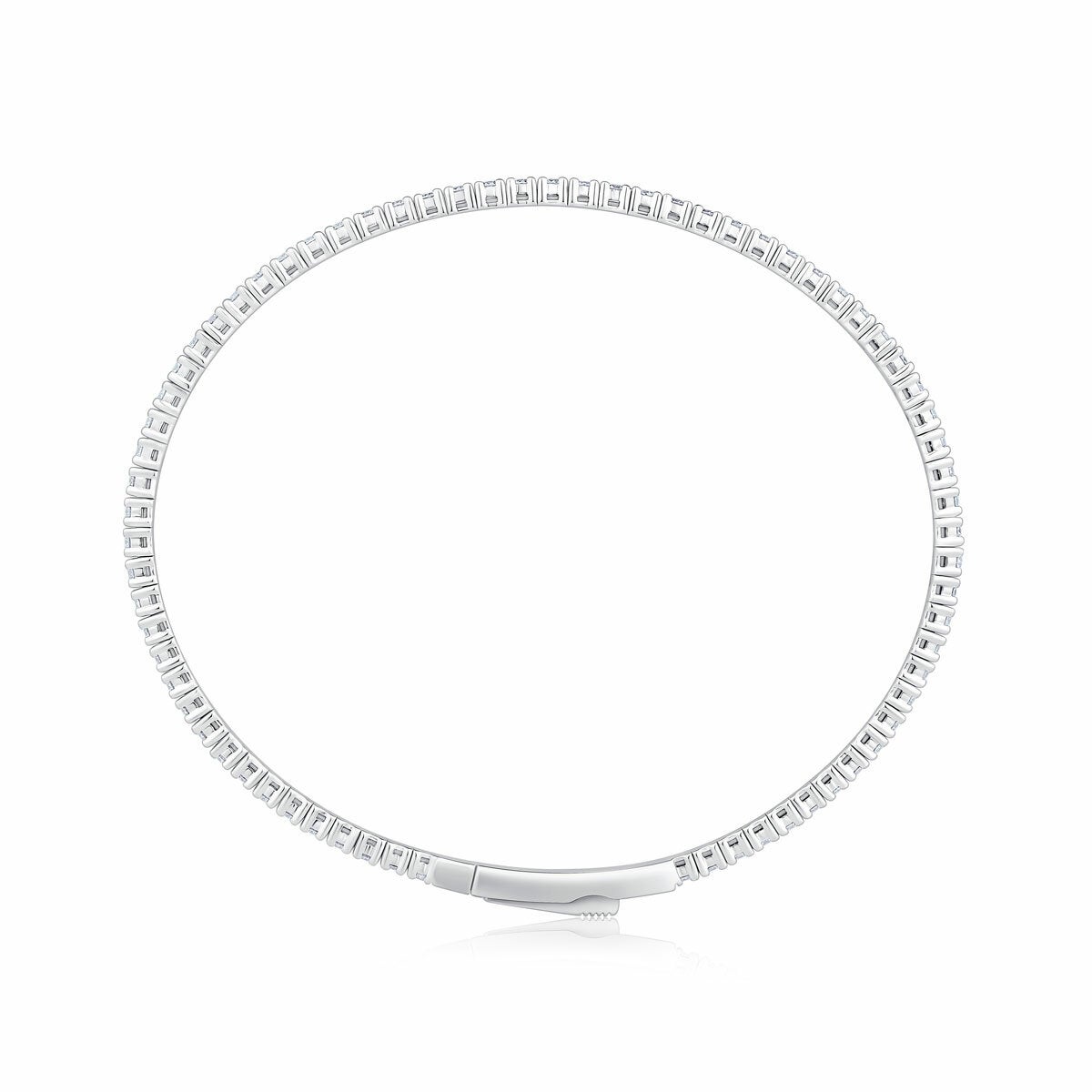 1.50ctw Round Brilliant Cut Diamond Flexi Bangle, 14ct White Gold 1.50ctw Round Brilliant Cut Diamond Flexi Bangle, 14ct White Gold