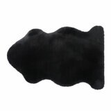 Windward Single Sheepskin Rug in Black, 60 x 95 cm