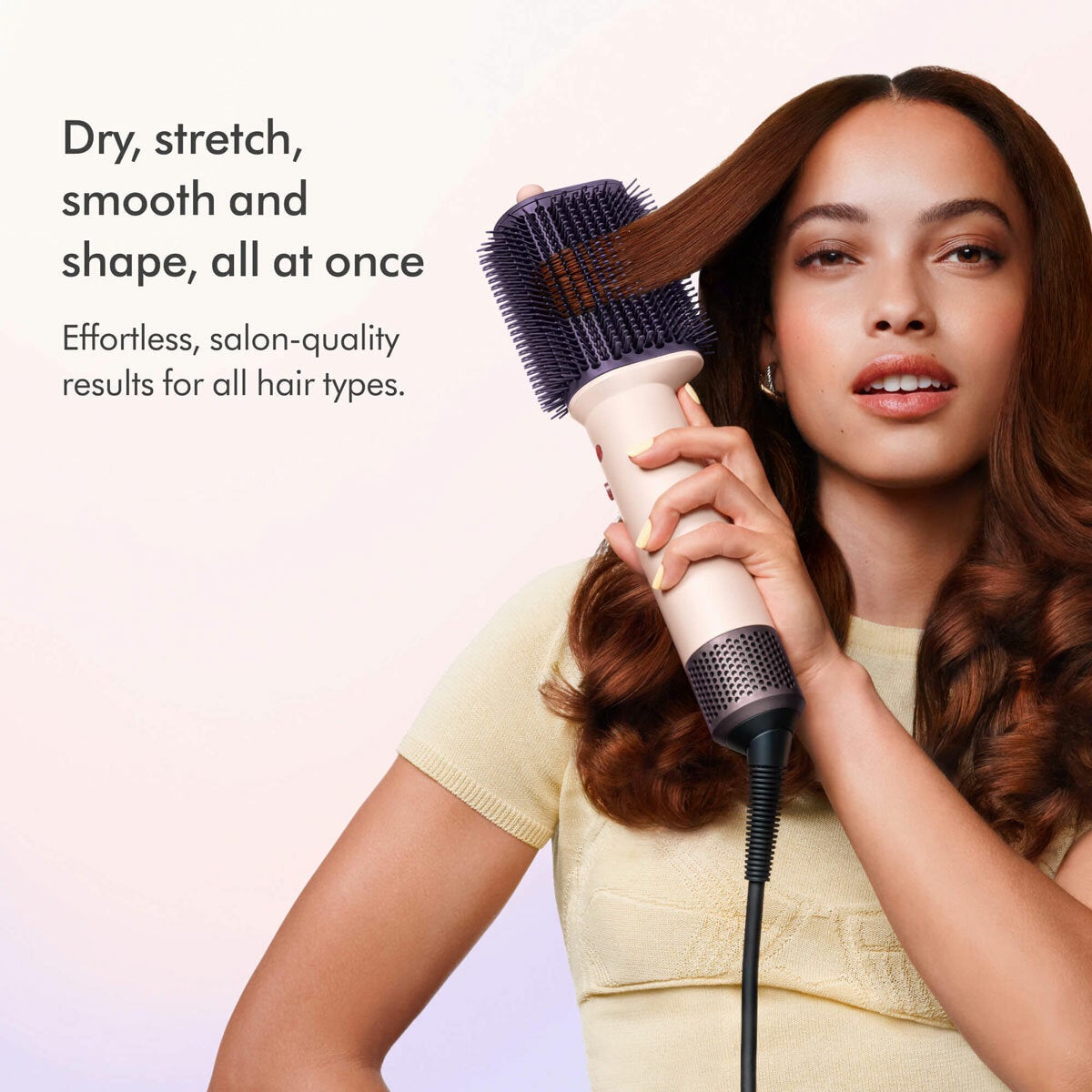 Image of model using the styling brush Image of model using the styling brush