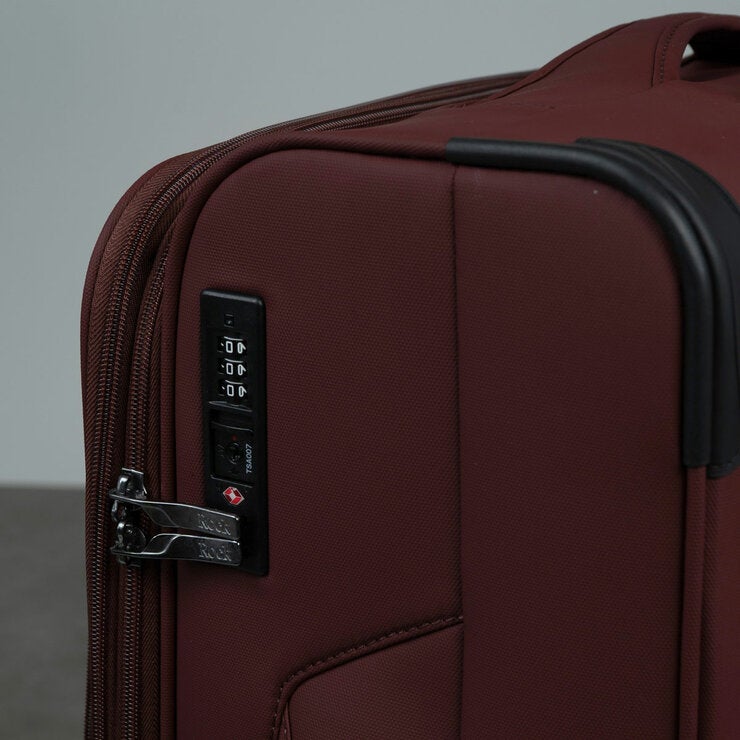 Rock Vitality Softshell Suitcase 4pc set in Burgundy